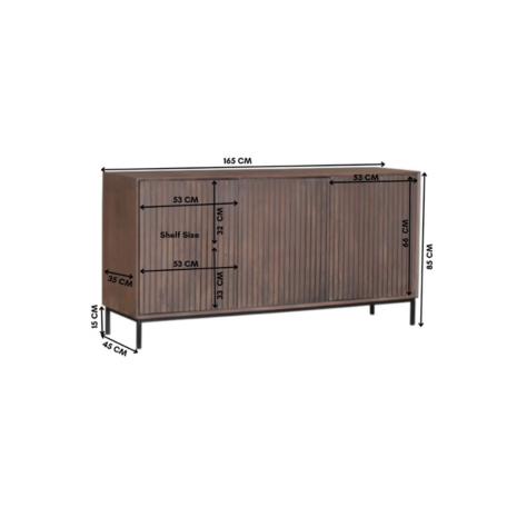 Dressoir Mauro Walnut 165 cm